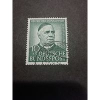 ФРГ 1953 Марка "Католический пастор Себастьян Кнапп" (гашеная без клея) Mi.174 каталог 10.00 евро