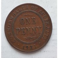 Австралия 1 пенни, (БРАК) 1921 5-3-19