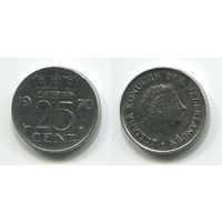 Нидерланды. 25 центов (1970, XF)