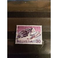 1971 Швейцария специальная почтовая марка Альпы горы пейзаж (5-1)