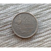 Werty71 Франция 20 Франков 1953 В Гальский петушок