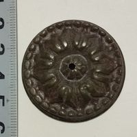 Старинная накладка,элемент декора с резьбой медь или бронза