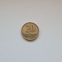 Литва 20 центов 1997 года