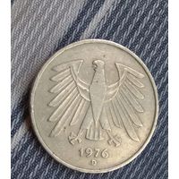 5 марок 1976 D ФРГ Германия 5 ДМ  (  D 	Мюнхен  )