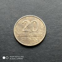20 центов 2008 г. Литва.