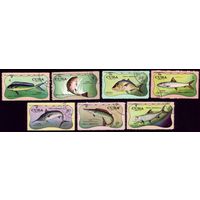 7 марок 1971 год Куба Рыба 1721-1727