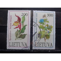 Литва 1992 Цветы из Красной книги Полная серия Михель-2,5 евро гаш