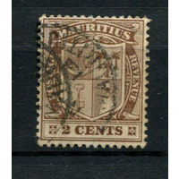 Британские колонии - Маврикий - 1910 - Герб 2С (wz. 4) - [Mi.132] - 1 марка. Гашеная.  (Лот 15BG)