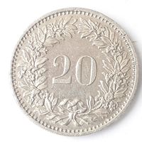 Швейцария 20 раппенов, 1974 (2-7-94)