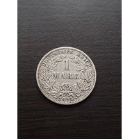 Германия 1 марка 1875G старый герб, серебро