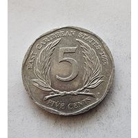 Восточные Карибы 5 центов, 2008