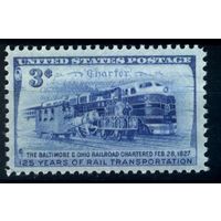 США 1952 Mi# 624 SC# 1006 (MNH**) 125-летие железной дороги Балтимор и Огайо