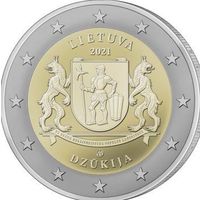 2 евро 2021 Литва  Дзукия UNC из ролла