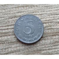 Werty71 Австрия 5 грошей 1968