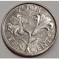 Бермуды 10 центов, 2008 (7-1-2)