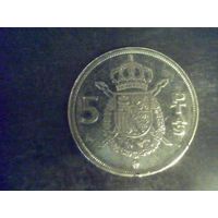 Монеты. Испания 5 Песет 1983.