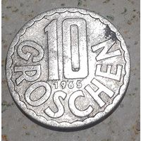 Австрия 10 грошей, 1965 (9-10-12)