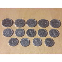 Грузия 5, 10, 20 тетри 1993 год. 14 монет одним лотом.