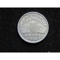 Франция 1 франк 1942г