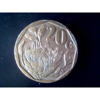 Монеты.Африка.ЮАР 20 Центов.1994.