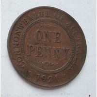 Австралия 1 пенни, 1921 5-10-11