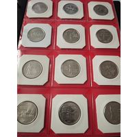 США набор памятных 25 центов квотеры 1999-2008 гг. (Штаты США ) 50 штук.