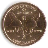 1 доллар США 2016 год  Сакагавея Индейцы-радисты двор D _состояние аUNC/UNC