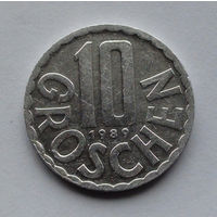 Австрия 10 грошей. 1989