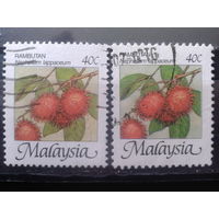 Малайзия 1986 Стандарт, фрукты разный цвет