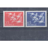 [2180] Норвегия 1956. Фауна.Птицы.Лебеди. СЕРИЯ MNH