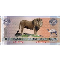 Сомалиленд, 1 000 шиллингов, 1996 г., UNC