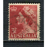 Австралия - 1956 - Королева Елизавета II 3 1/2Р - [Mi.260] - 1 марка. Гашеная.  (Лот 5EZ)-T25P1
