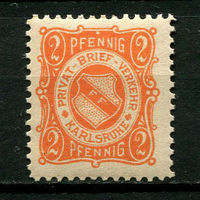 Германия - Карлсруэ (FF) - Местные марки - 1899 - Герб 2Pf - [Mi.6] - 1 марка. MNH.  (Лот 105CJ)