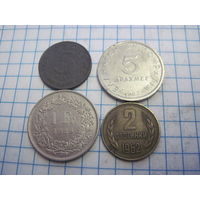 Четыре монеты/10 с рубля!