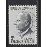 Бельгия Кор 1974 День почтовой марки 100 летие Всемирного почтового союза Хуберт Крайнс #1765