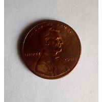 1 цент США 2001 г