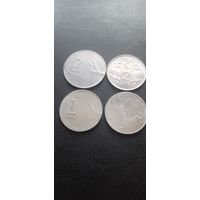 Индия 2 рупии - 4 монеты одним лотом
