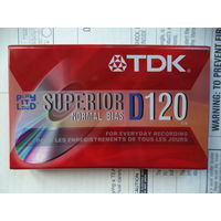 Аудиокассета TDK SUPERIOR D120 US Market, редкое время 120 минут