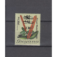 Королевская свадьба. Флора. Орхидеи. Гайана. 1982. 1 марка с надпечаткой и переоценкой. Michel N 789 (6,0 е)