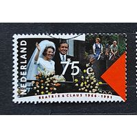 Нидерланды, 1м гаш, 25 лет свадьбы королевы Беатрикс и Клауса
