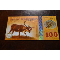 Арктические территории(Арктика) 100 долларов образца 2017 года UNC