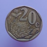 ЮАР 20 центов borwa 1997