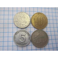 Четыре монеты/60 с рубля!