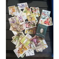 Серия  100шт. мини открытки на крафт-бумага  винтажные  феи  для посткросинга скрапбукинга