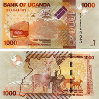 Уганда 1000 шиллингов 2021 год  UNC