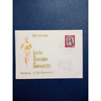 Конверт почтовый ФРГ 1966 год чистый