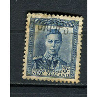 Новая Зеландия - 1938/1947 - Король Георг VI 3P - [Mi.243] - 1 марка. Гашеная.  (Лот 49DW)-T2P4
