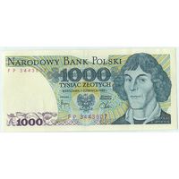 Польша, 1000 злотых 1982 год.