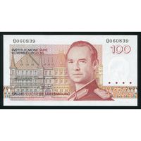 Люксембург 100 франков 1993г. Р 58b. Серия Q. UNC