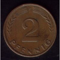 2 пфеннига 1961 год F Германия